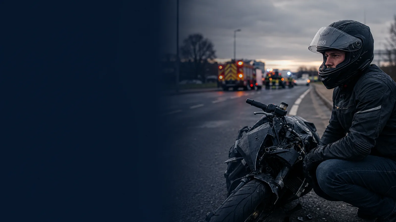Motard sur la route