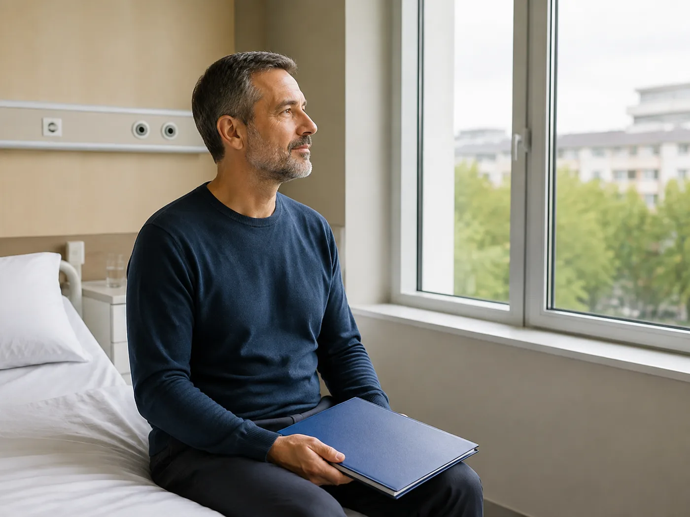 Patient en chambre d’hôpital