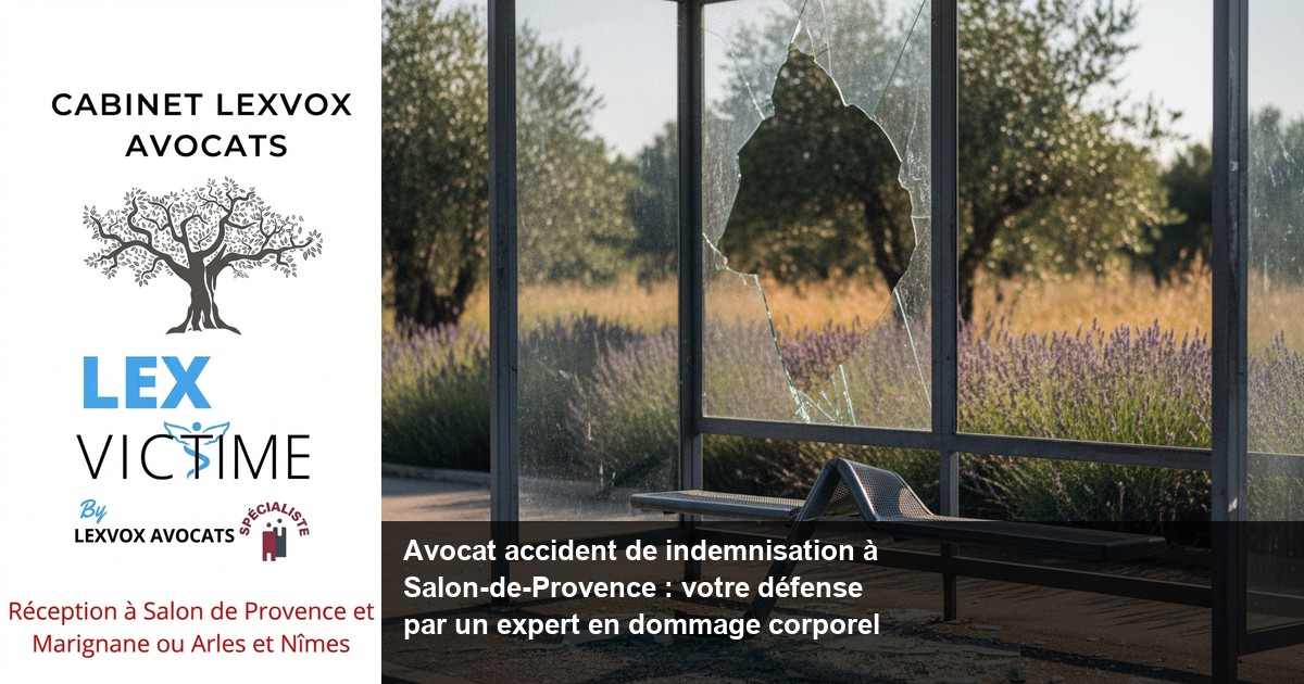 Avocat accident de indemnisation à Salon-de-Provence : votre défense par un expert en dommage corporel