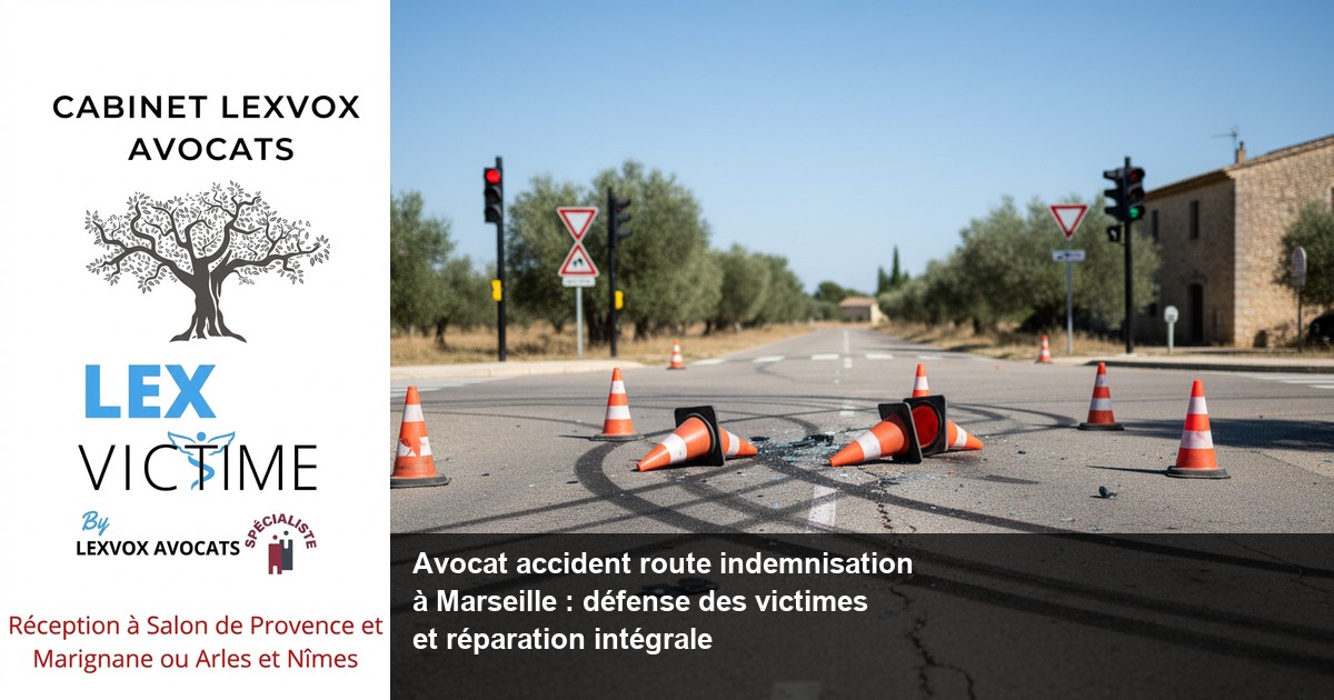 Illustration accident de la route à Marseille