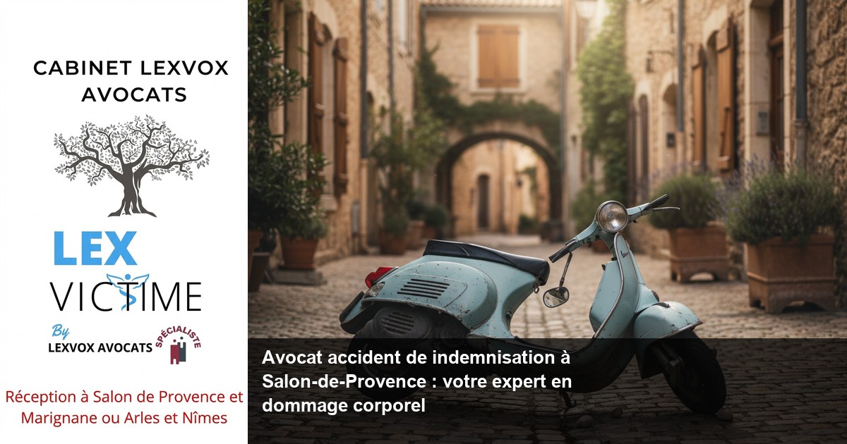 Avocat spécialisé accident de scooter à Salon-de-Provence — LEXVOX AVOCATS