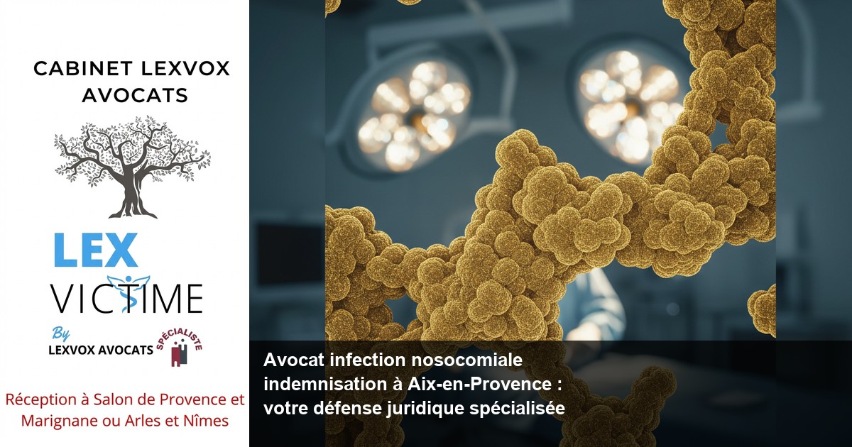 Avocat infection nosocomiale indemnisation à Aix-en-Provence : votre défense juridique spécialisée